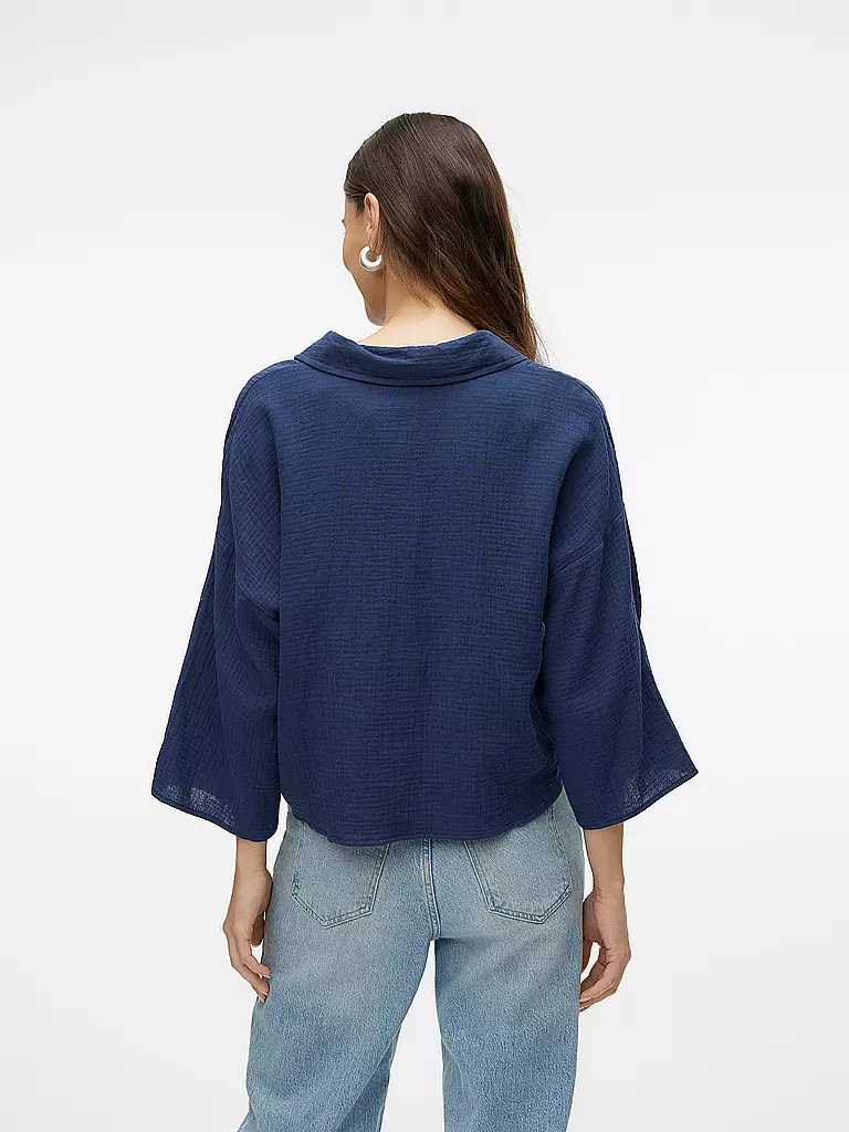 VERO MODA | Blusenshirt VMNATALI CROP | Azul oscuro