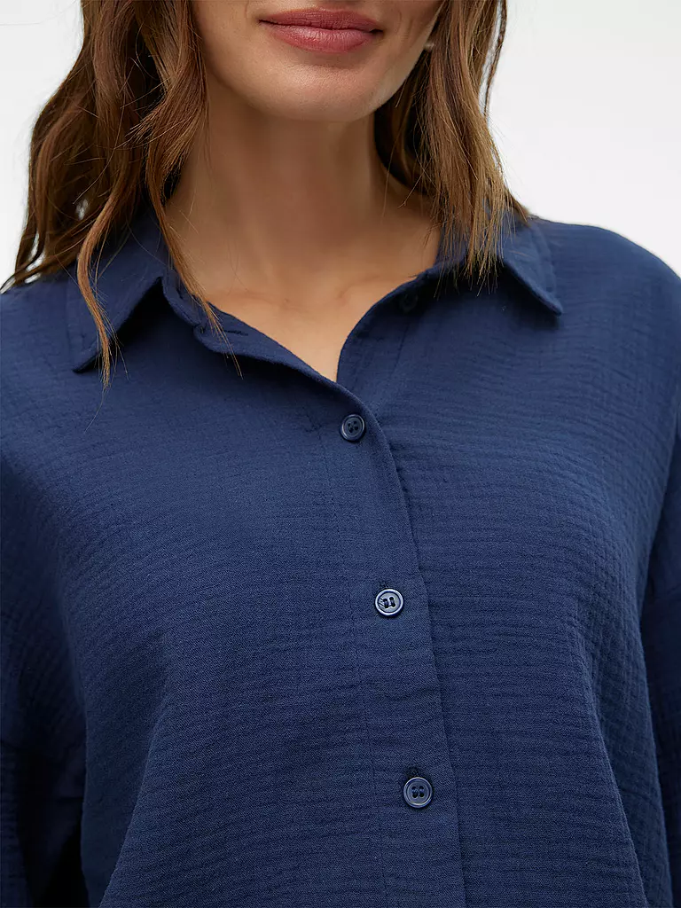 VERO MODA | Blusenshirt VMNATALI CROP | Azul oscuro