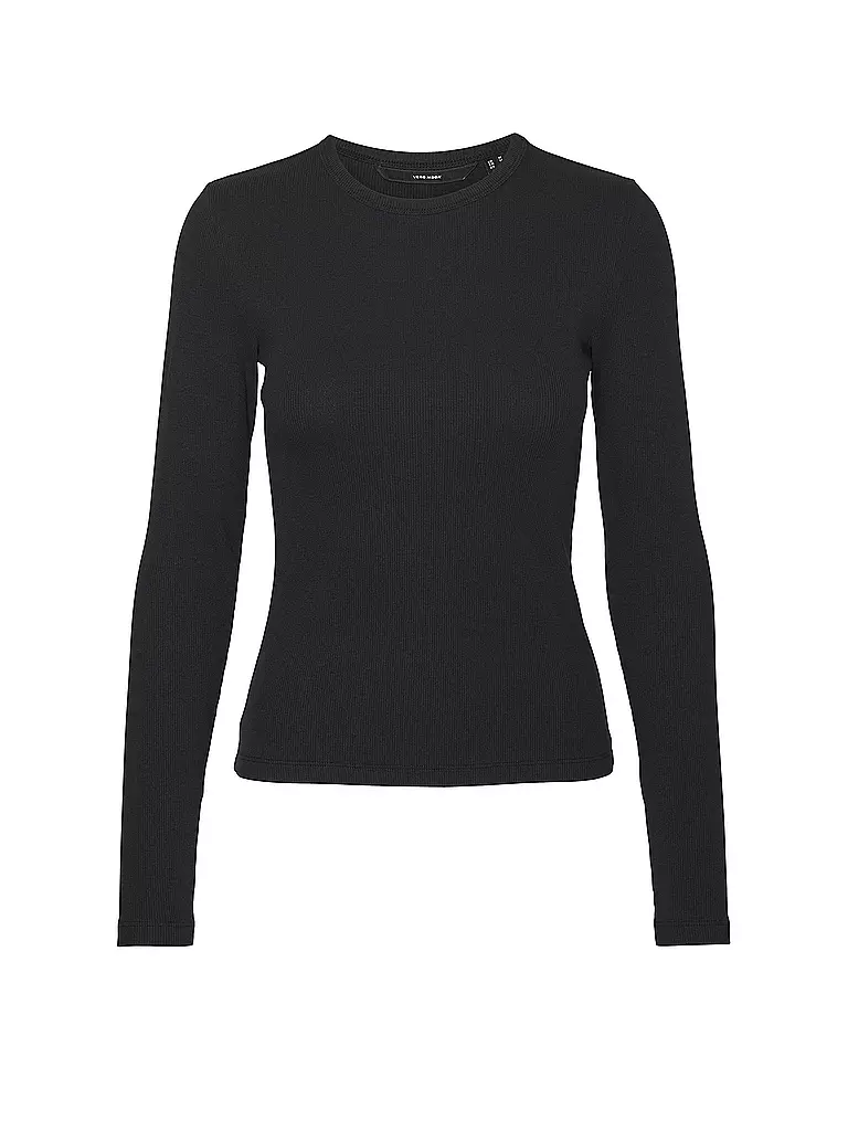 VERO MODA | Camiseta de manga larga Slim Fit VMCHLOE | Negro