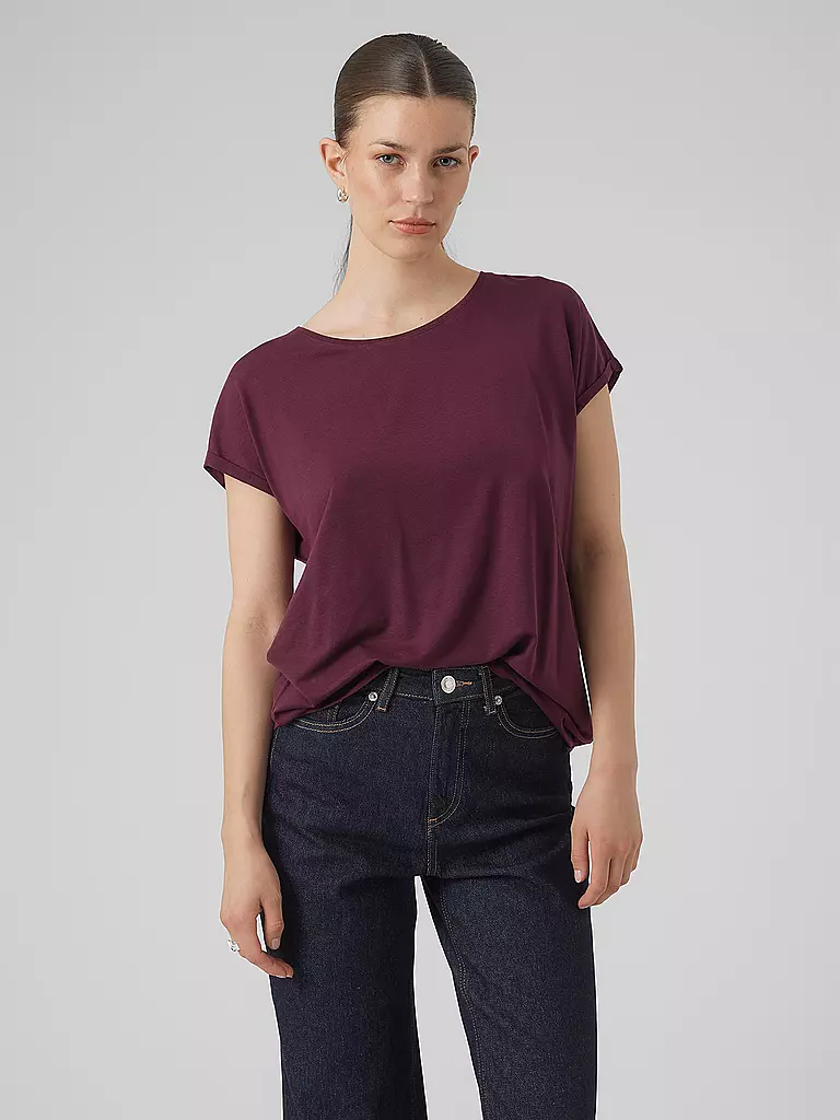 VERO MODA | Camiseta VMAVA | Rojo oscuro