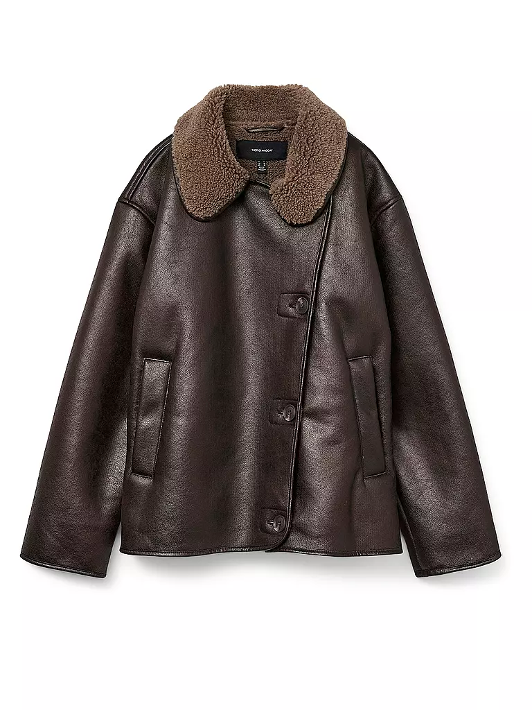 VERO MODA | Chaqueta con aspecto de piel VMMIRANDA | Marrón