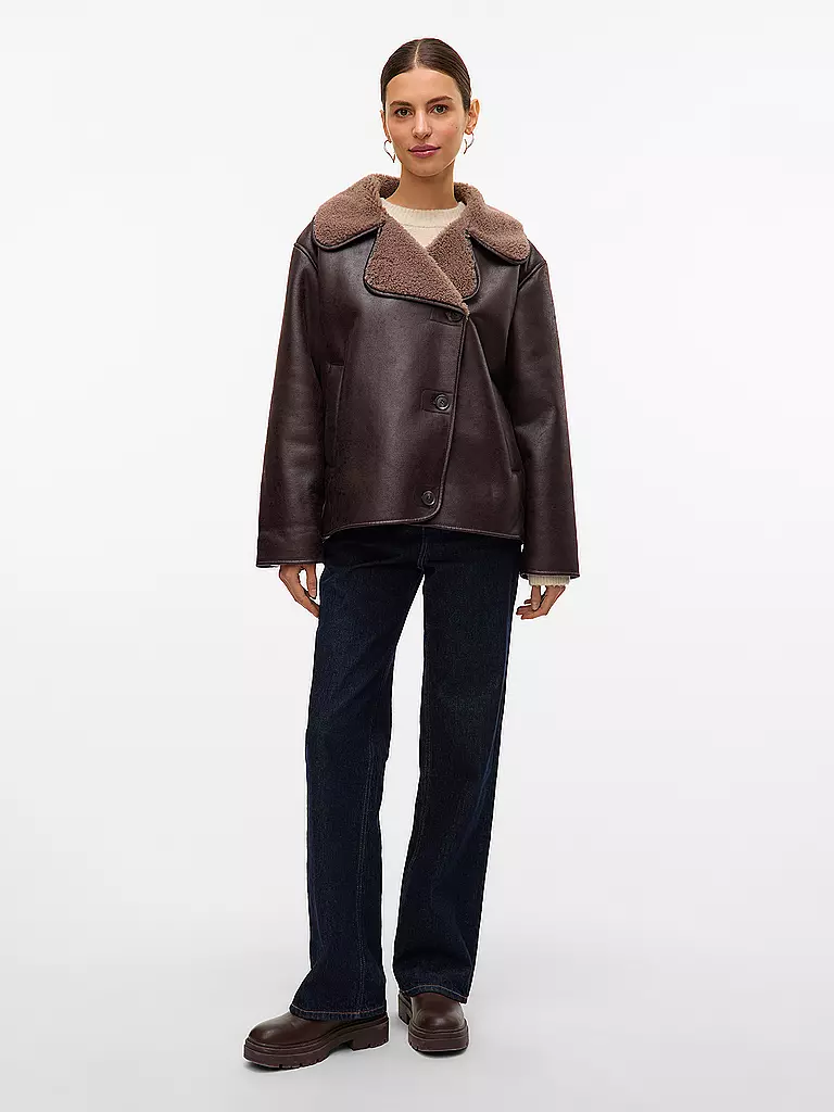 VERO MODA | Chaqueta con aspecto de piel VMMIRANDA | Marrón