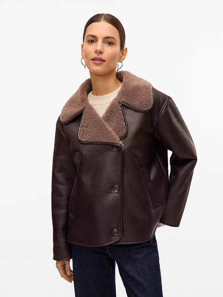 VERO MODA | Chaqueta con aspecto de piel VMMIRANDA | Marrón