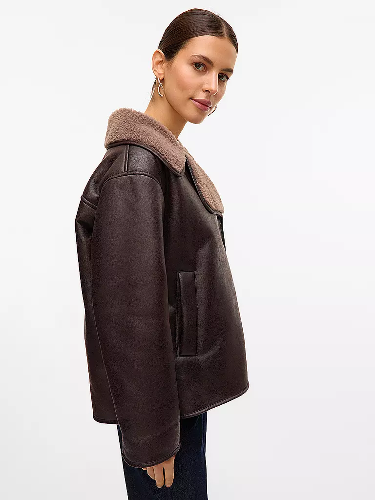 VERO MODA | Chaqueta con aspecto de piel VMMIRANDA | Marrón