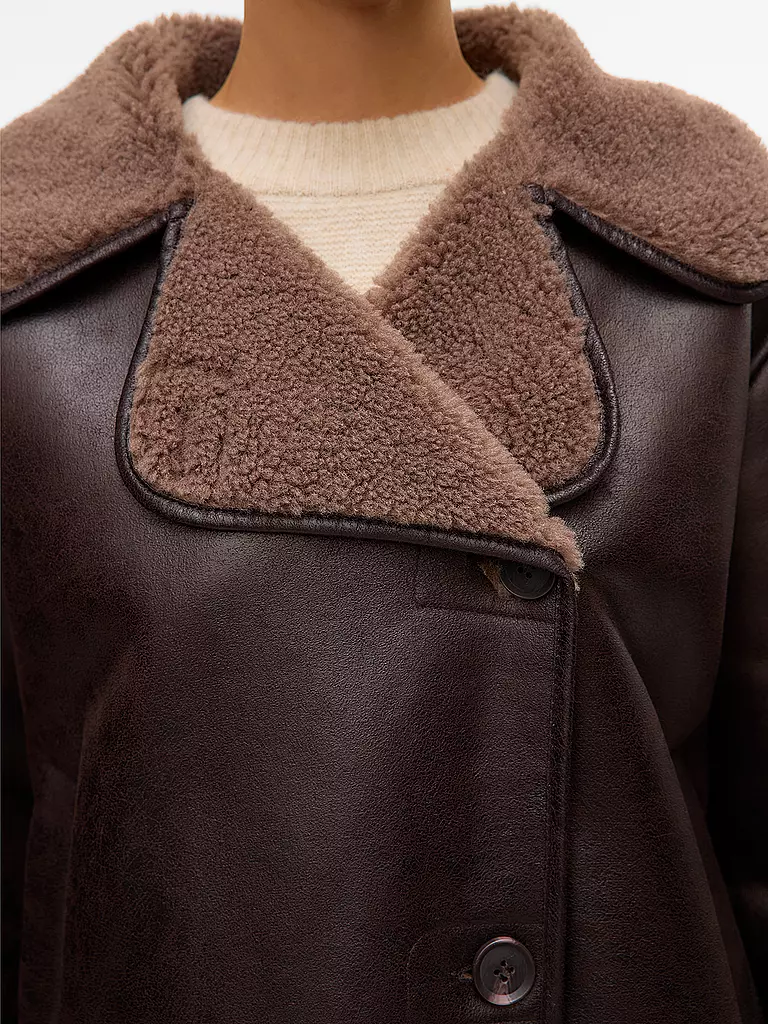 VERO MODA | Chaqueta con aspecto de piel VMMIRANDA | Marrón