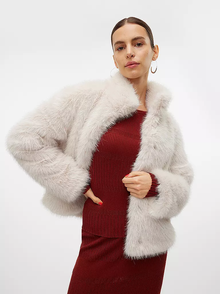 VERO MODA | Chaqueta de imitación de piel VMMONROE | Crema