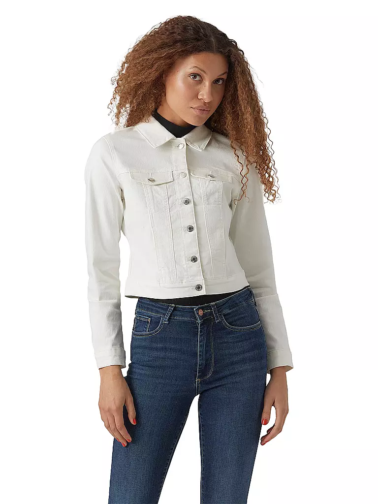 VERO MODA | Chaqueta vaquera Slim Fit VMLUNA | Blanco