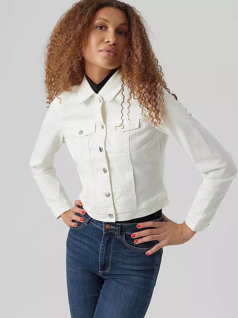 VERO MODA | Chaqueta vaquera Slim Fit VMLUNA | Blanco
