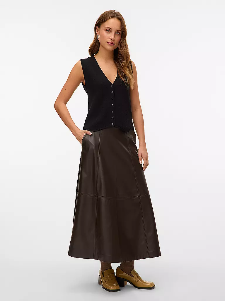 VERO MODA | Falda efecto cuero VMOLIVE | Marrón