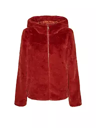 VERO MODA | Jacke in Felloptik VMSONJAHOODIE | Rojo oscuro