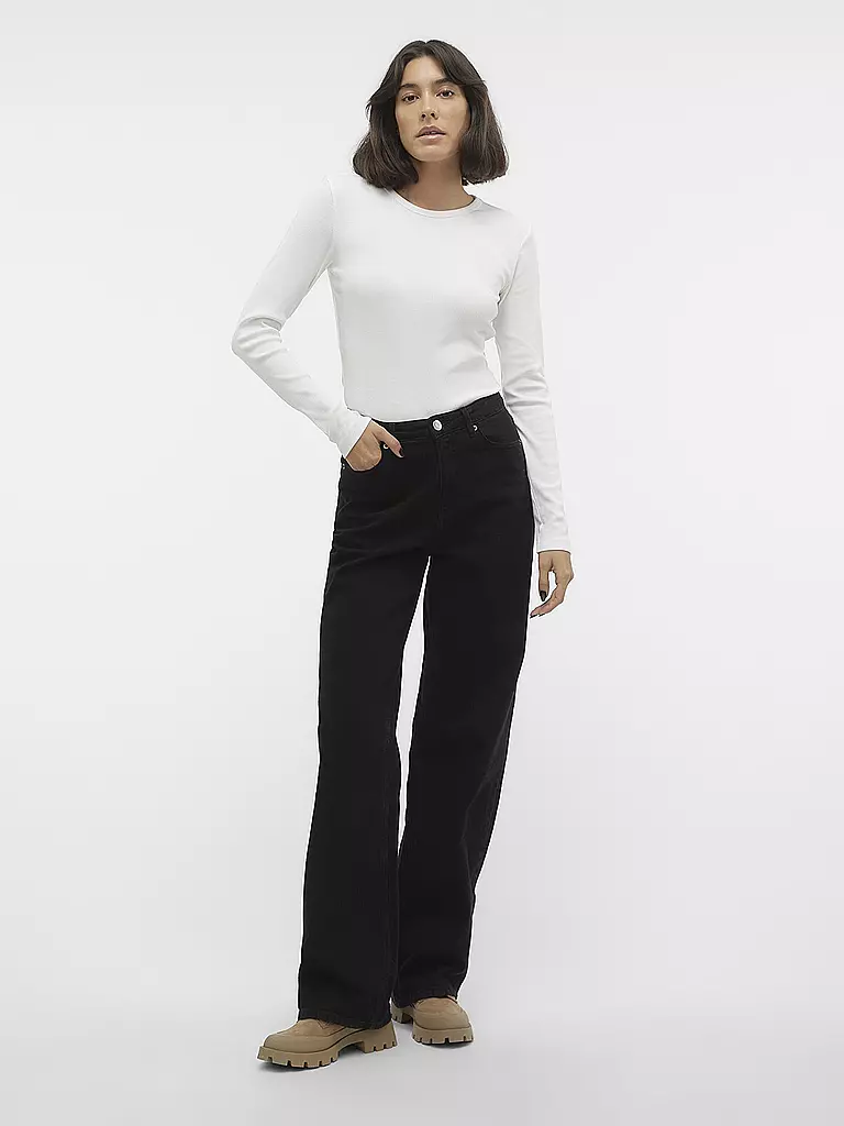 VERO MODA | Langarmshirt Slim Fit  VMCHLOE | Blanco