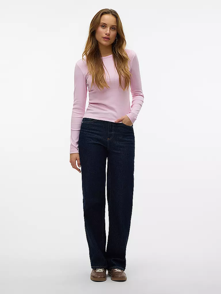 VERO MODA | Langarmshirt Slim Fit  VMCHLOE | Rosa