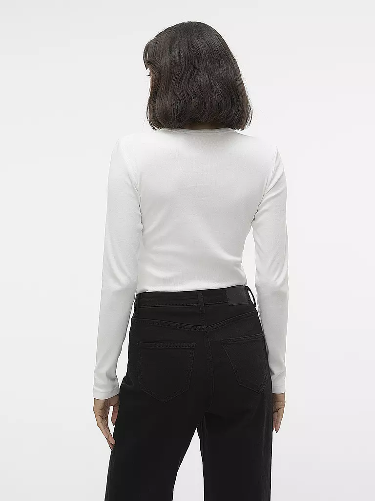 VERO MODA | Langarmshirt Slim Fit  VMCHLOE | Blanco