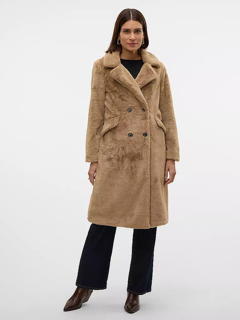 VERO MODA | Mantel in Felloptik VMSONJAELLY | Beige