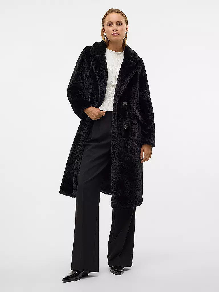 VERO MODA | Mantel in Felloptik VMSONJAELLY | Negro