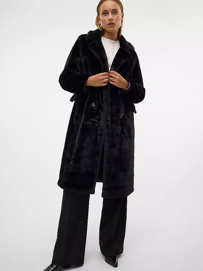 VERO MODA | Mantel in Felloptik VMSONJAELLY | Negro