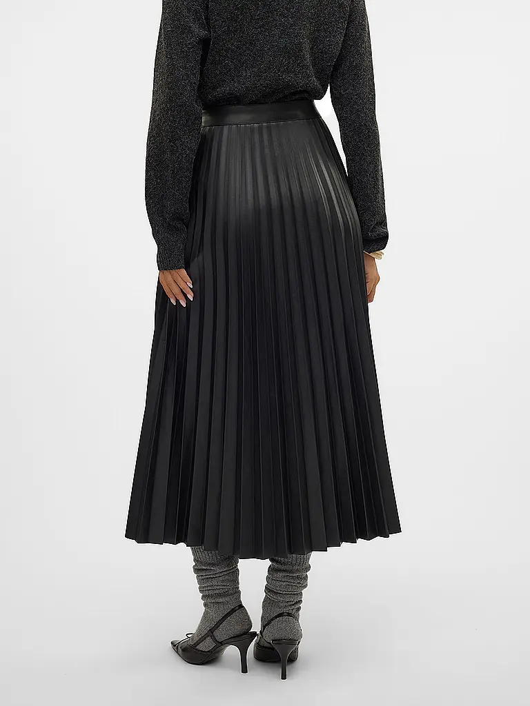 VERO MODA | Midi falda efecto cuero VMBELLAHOLLY | Negro