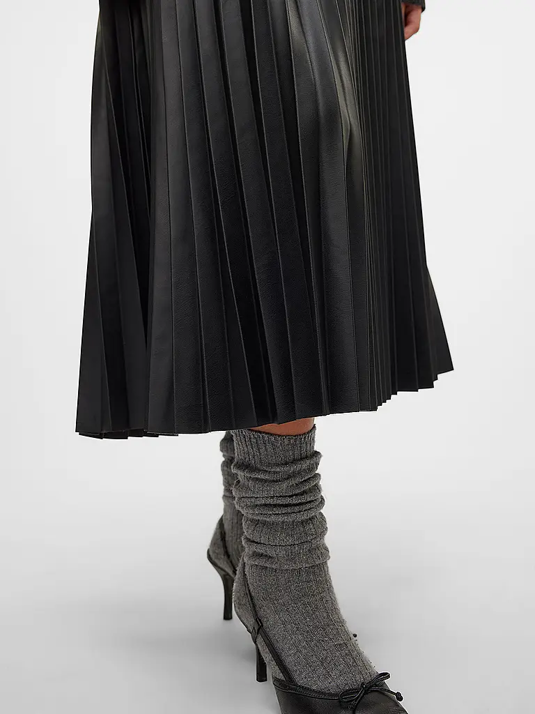 VERO MODA | Midi falda efecto cuero VMBELLAHOLLY | Negro