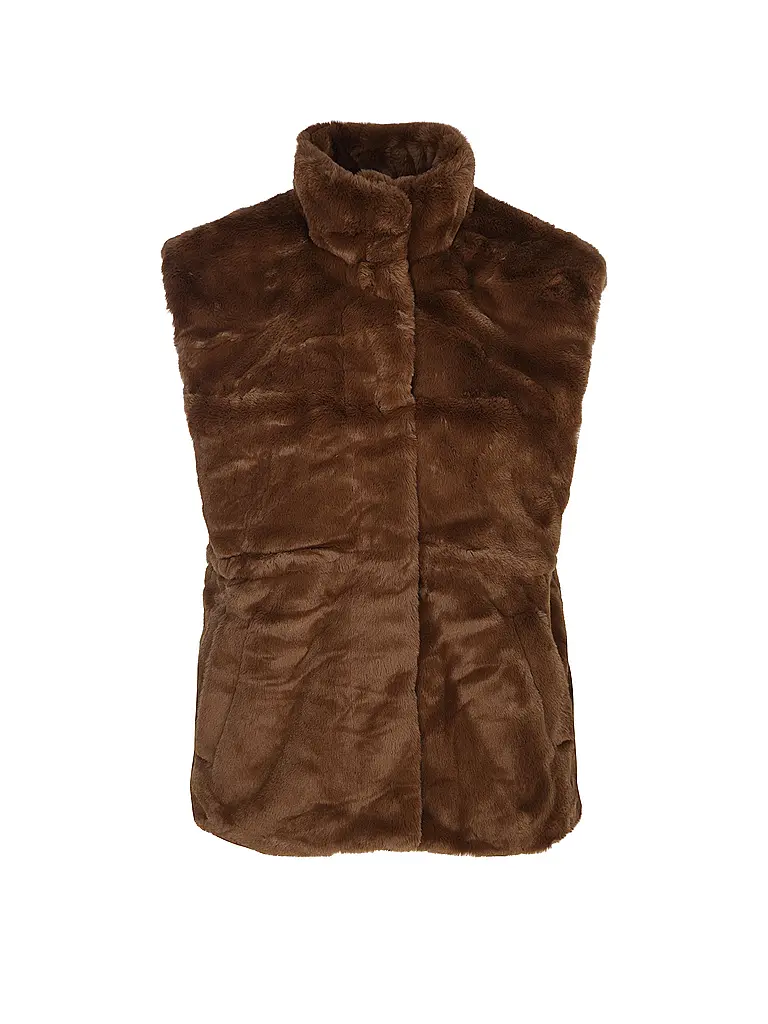 VERO MODA | Nombre del producto: Chaleco de piel sintética VMSONJAPOPPY | Marrón