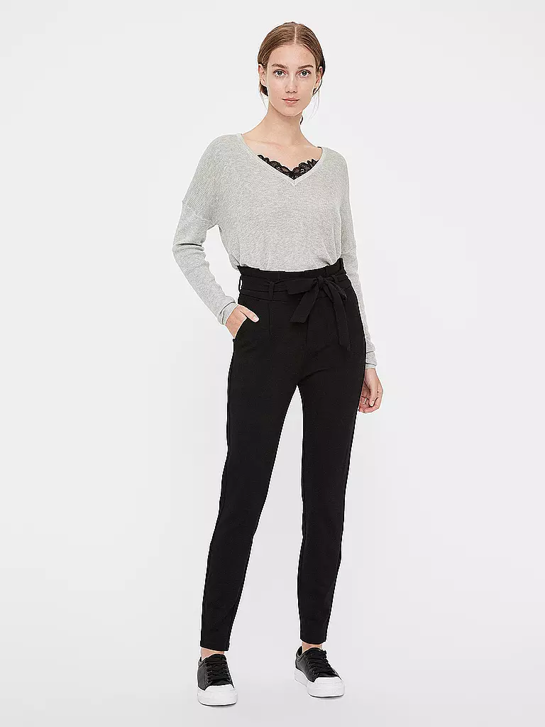 VERO MODA | Pantalón de talle alto corte holgado VMEVA | Negro