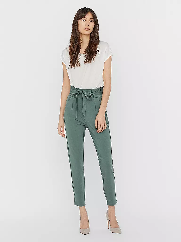 VERO MODA | Pantalón de talle alto corte holgado VMEVA | Verde