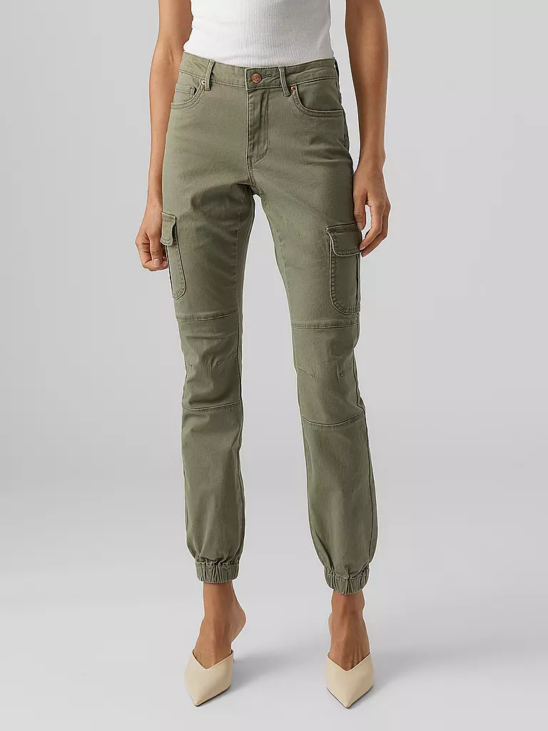 VERO MODA | Pantalones cargo VMIVY | Oliva