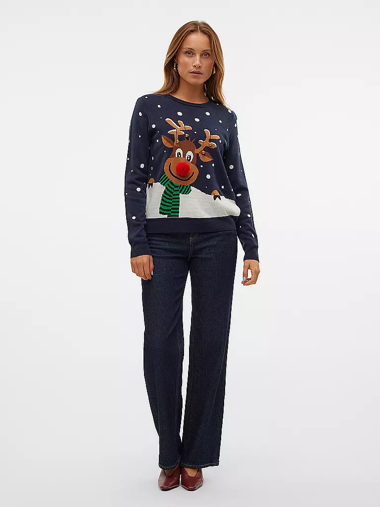 VERO MODA | Pullover  VMSNOWY DEER | Azul oscuro