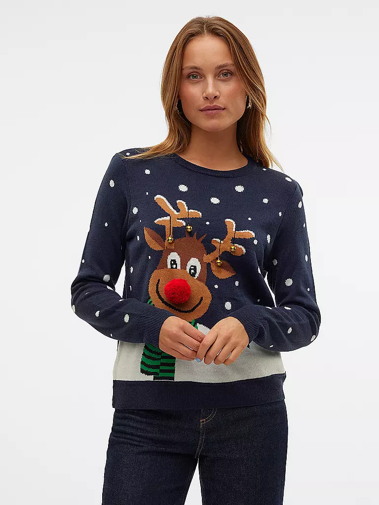 VERO MODA | Pullover  VMSNOWY DEER | Azul oscuro