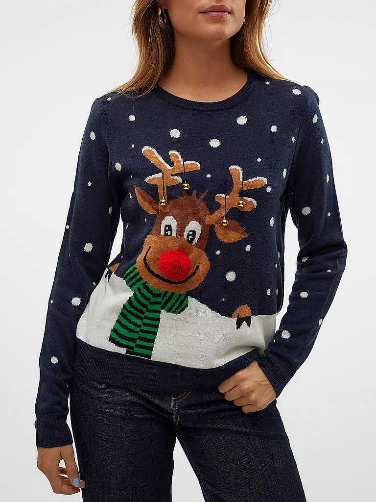 VERO MODA | Pullover  VMSNOWY DEER | Azul oscuro