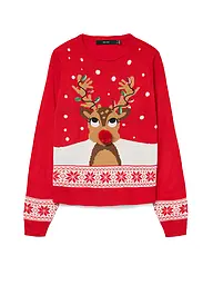 VERO MODA | Pullover VMFROSTYDEER | Rojo