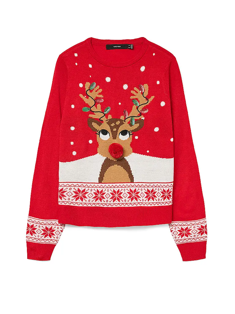 VERO MODA | Pullover VMFROSTYDEER | Rojo
