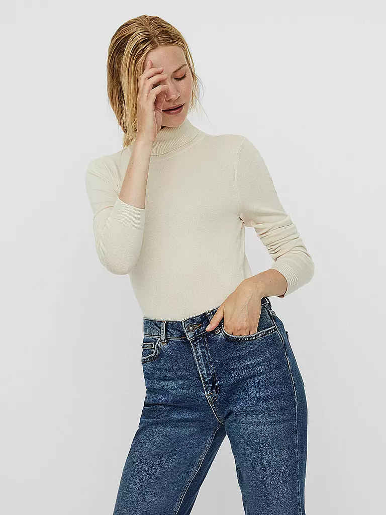 VERO MODA | Rollkragenpullover VMGLORY  | Crema