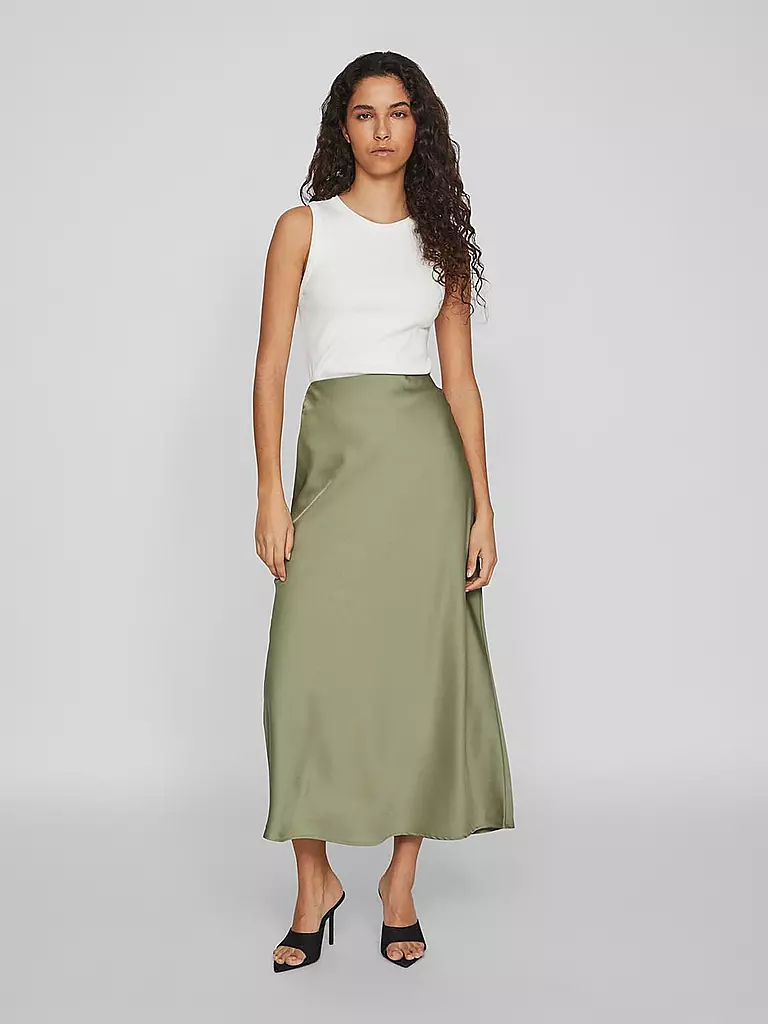VILA | Midi falda VIELLETTE | olive