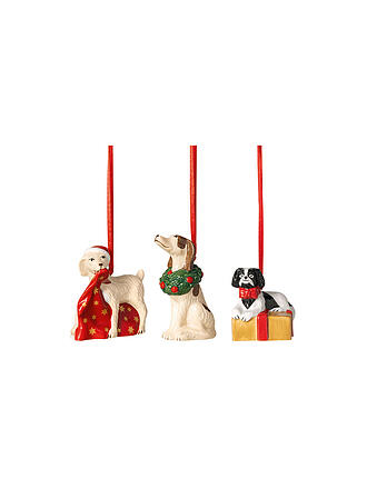 VILLEROY & BOCH | Adorno navideño 3 piezas 5x5x7,5cm PERROS