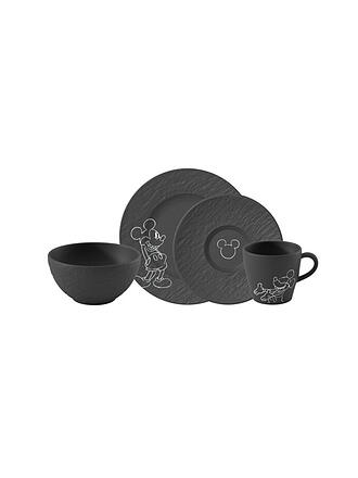VILLEROY & BOCH | Set de desayuno de 4 piezas MANUFACTURE -MICKEY MOUSE Negro