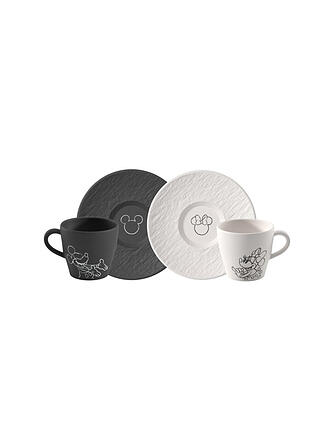 VILLEROY & BOCH | Juego de taza de café con plato de 4 piezas MANUFACTURE -MICKEY MOUSE