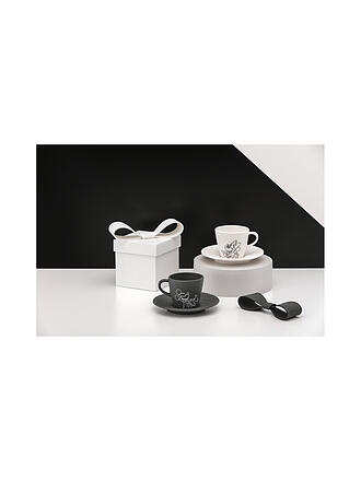 VILLEROY & BOCH | Juego de 4 tazas de espresso con platillo MANUFACTURE-MICKEY MOUSE Negro/Blanco