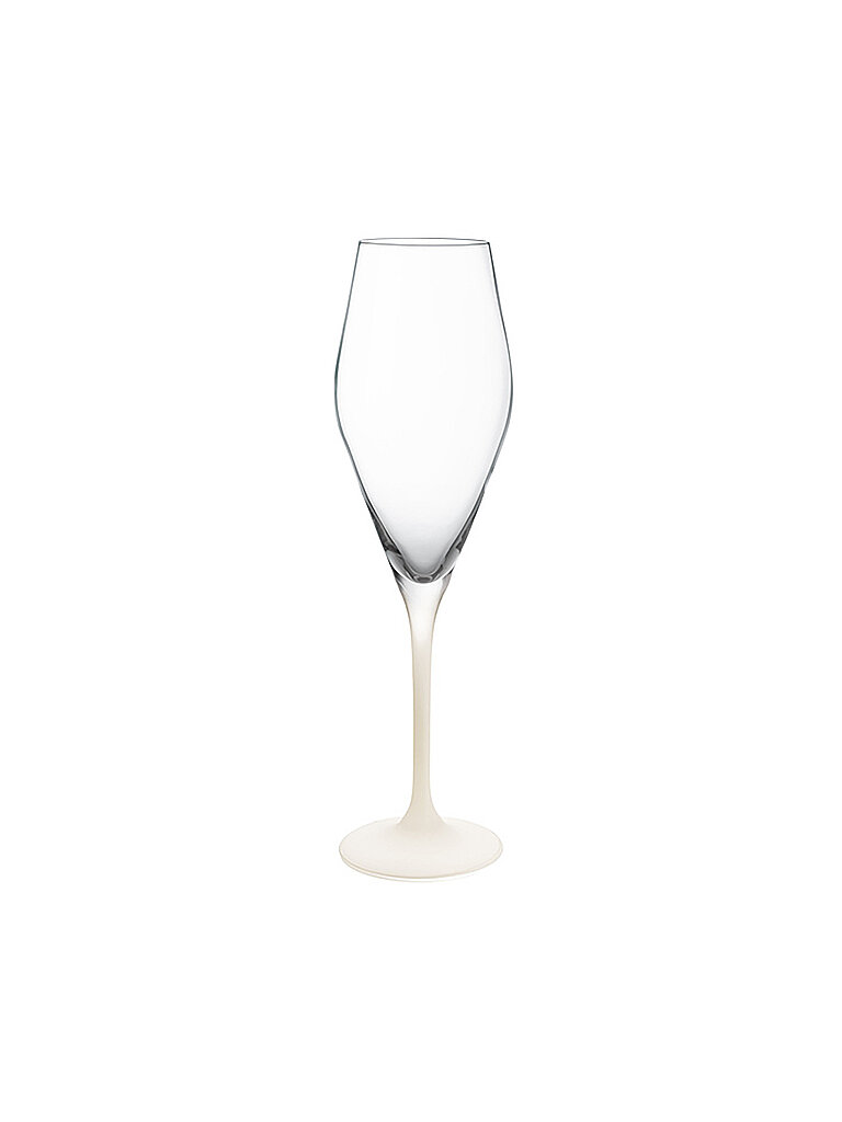 Juego de 4 copas de champán MANUFACTURE ROCK BLANC GLAS blanco