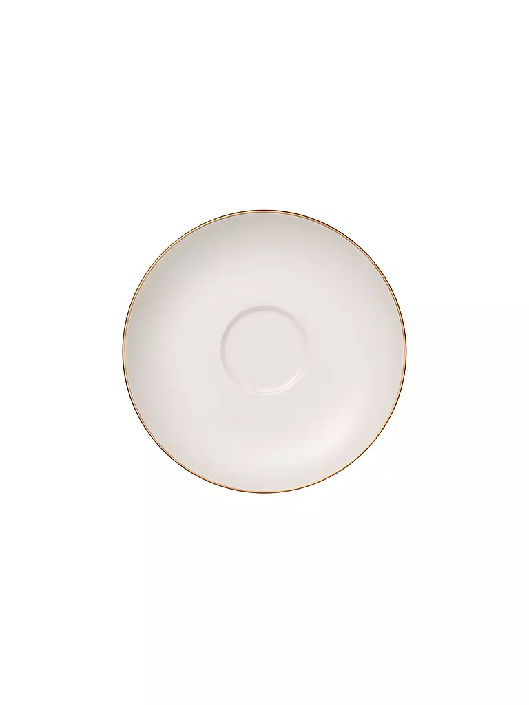 VILLEROY & BOCH SIGNATURE | Platillo de café "Anmut Gold" 15cm | weiss