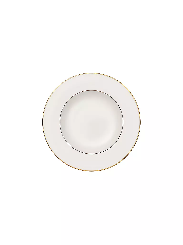 VILLEROY & BOCH SIGNATURE | Plato hondo "Anmut Gold" 24cm | Blanco