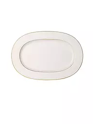 VILLEROY & BOCH SIGNATURE | Plato ovalado "Anmut Gold" 41cm | Blanco