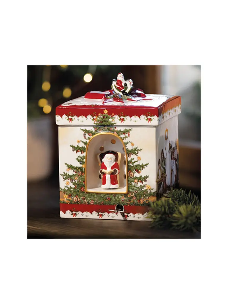 VILLEROY & BOCH | Caja de música Toy's Delight Paket rectangular 17x17x21cm | Multicolor