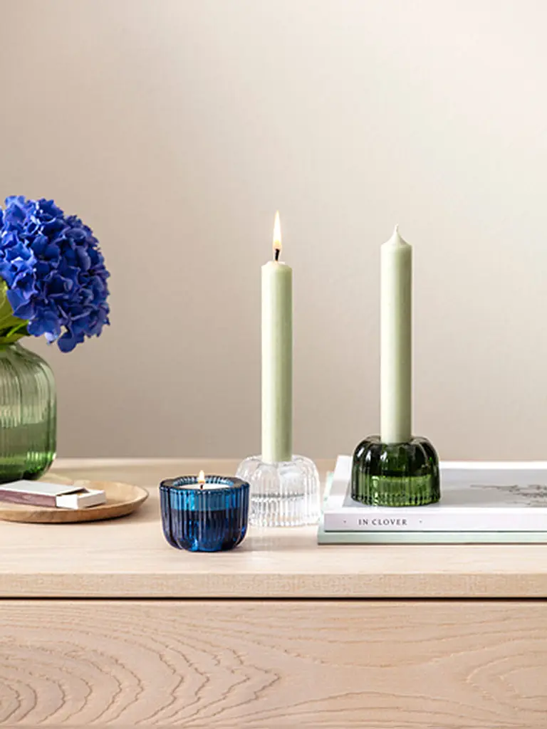 VILLEROY & BOCH | Candelabro 2en1 6x4,5cm FLEUR VERT | Verde oscuro