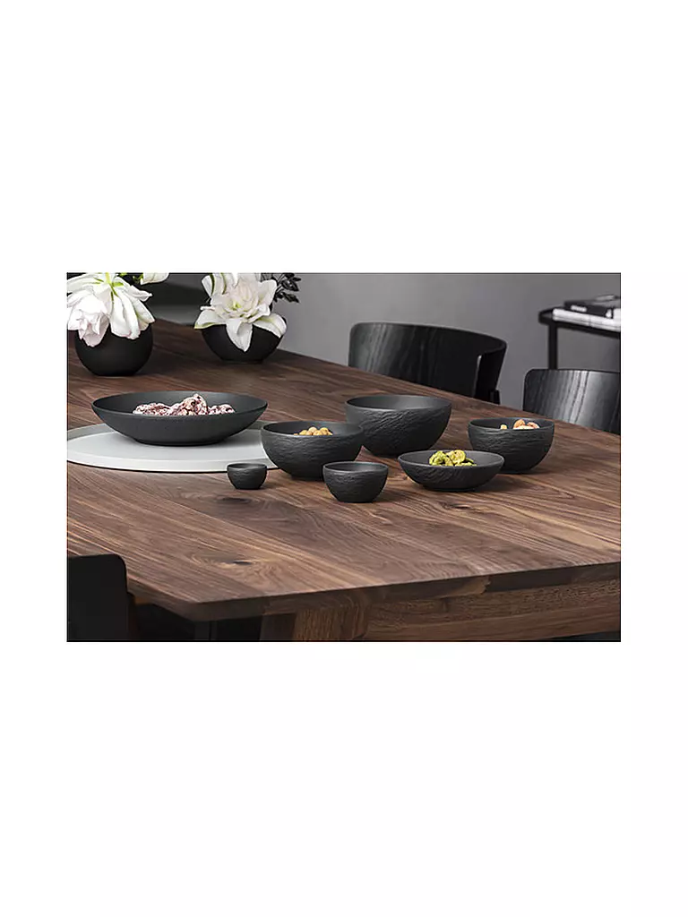 VILLEROY & BOCH | Cuenco de postre 13cm MANUFACTURE Rockblanc | Negro