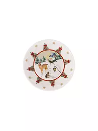 VILLEROY & BOCH | Cuenco navideño Toys Fantasy 24cm, diseño de muñeco de nieve con animales | Multicolor