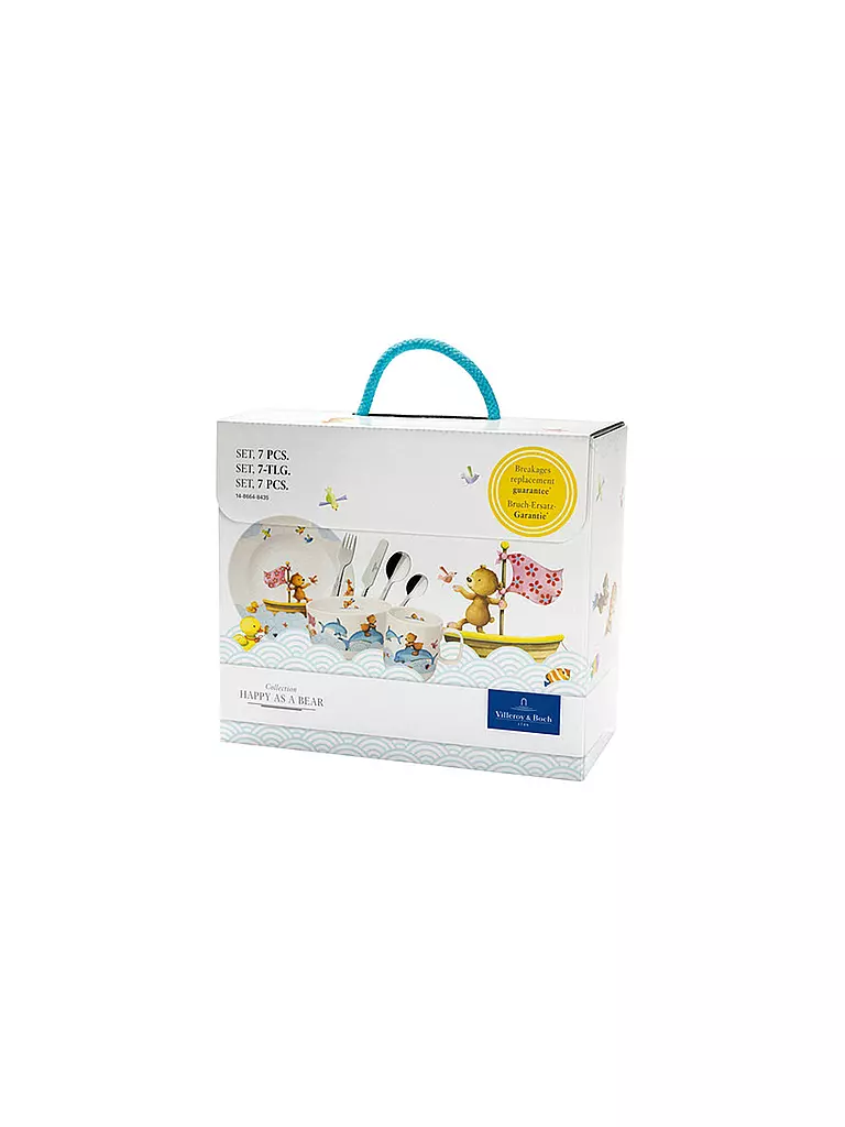 VILLEROY & BOCH | Juego de porcelana infantil Happy as a Bear 7 piezas | Multicolor