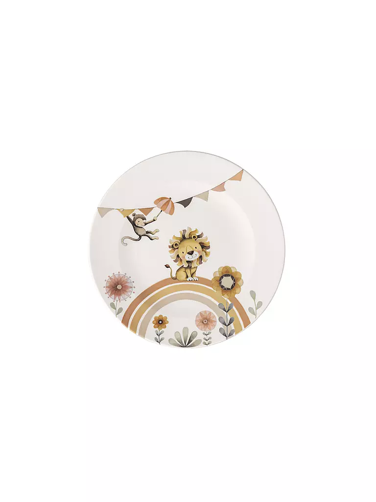 VILLEROY & BOCH | Juego de vajilla infantil de 7 piezas Roar Like A Lion | Beige