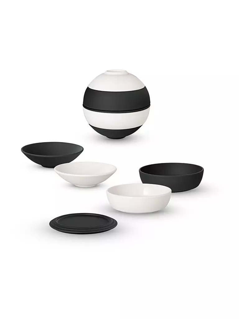 VILLEROY & BOCH | La Petite Boule BLACK&WHITE ICONIC 5 piezas | Negro