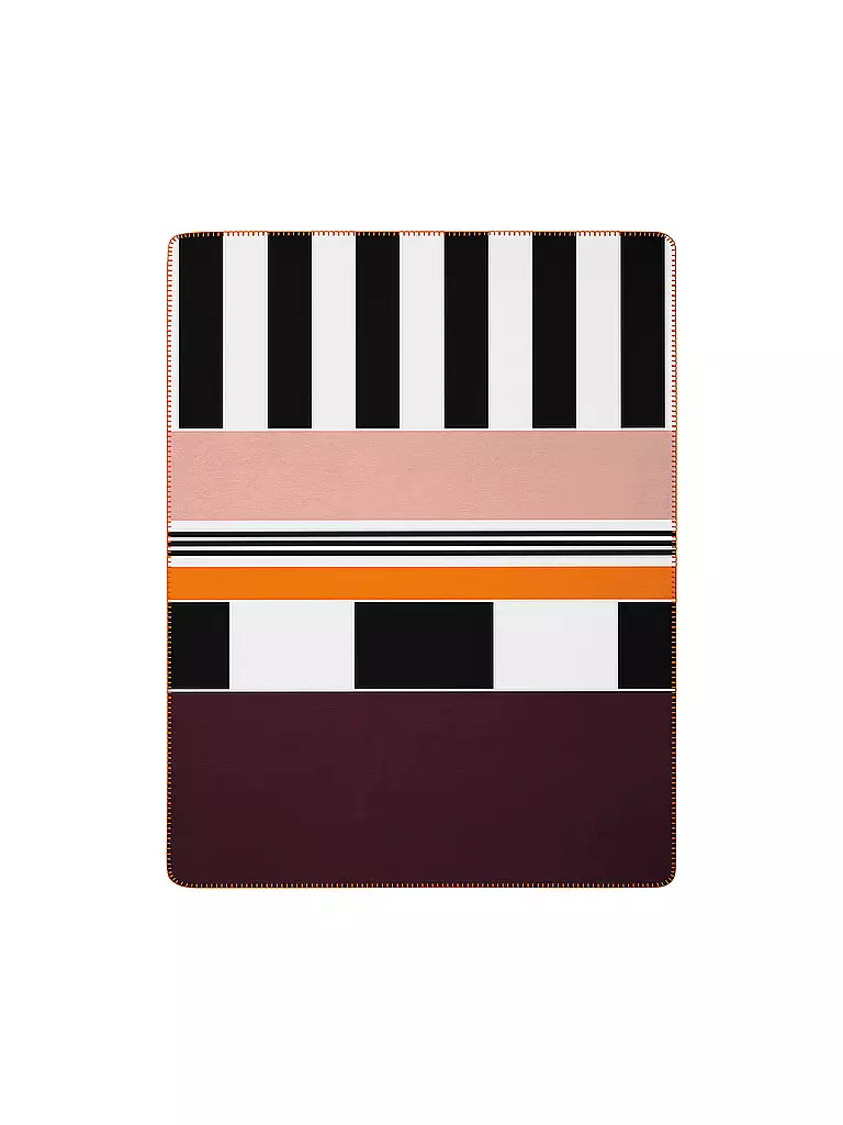 VILLEROY & BOCH | Manta para el hogar 150x200cm MEMPHIS Blanco/Negro | Negro