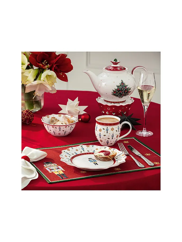 VILLEROY & BOCH | Mantel individual 4 piezas 32x48cm Toy's Delight | Rojo oscuro